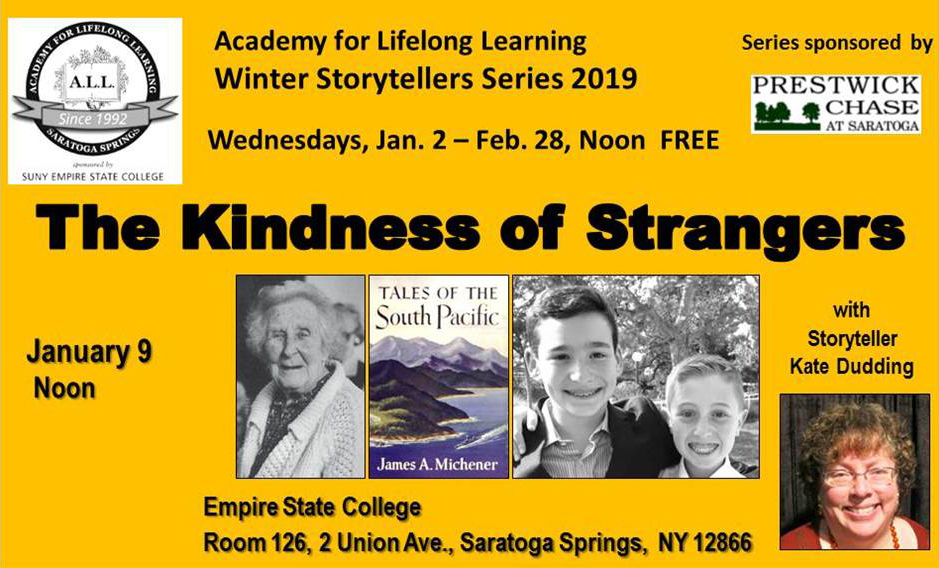 Poster for 2019 1 9 Kindness of Strangers flyer